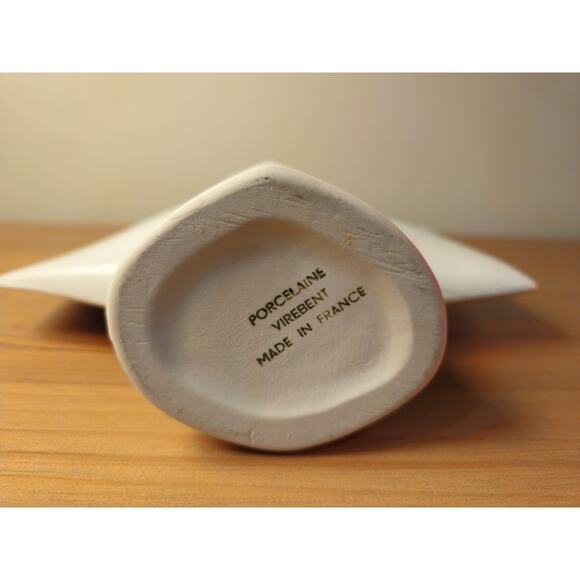 Mcm Virebent Porcelaine Vase Made In France - Picture 5 of 5